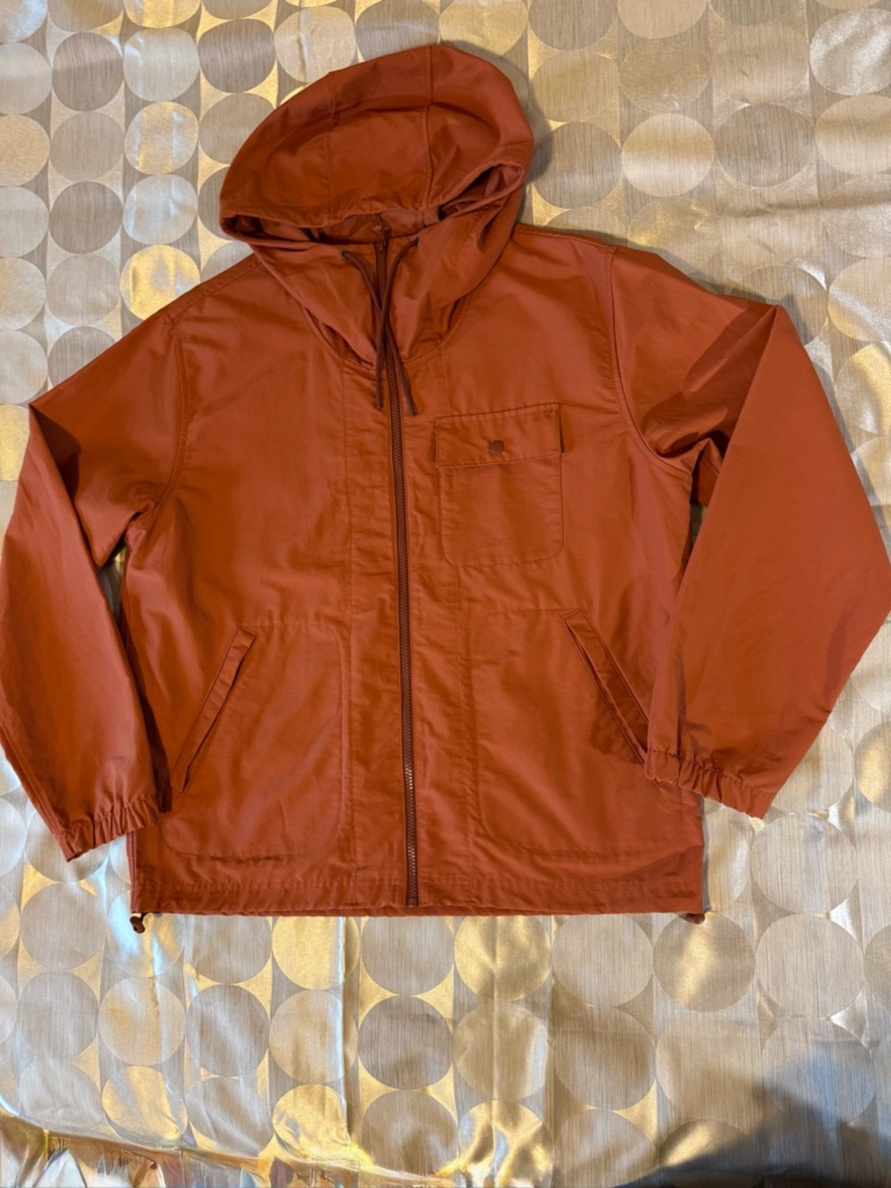 American Eagle Outfitters Rust Hooded Lightweight Jacket